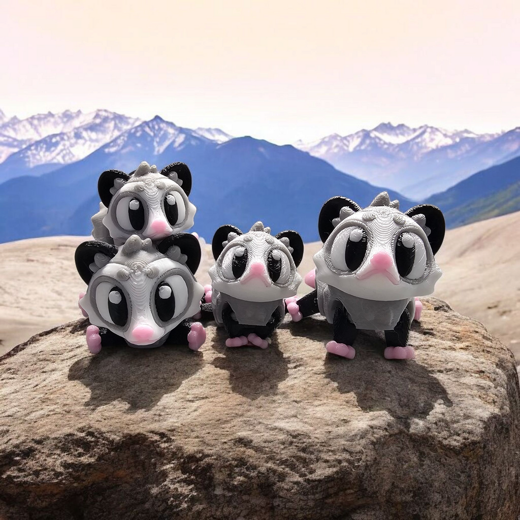 3D Printed Opossum Figurines